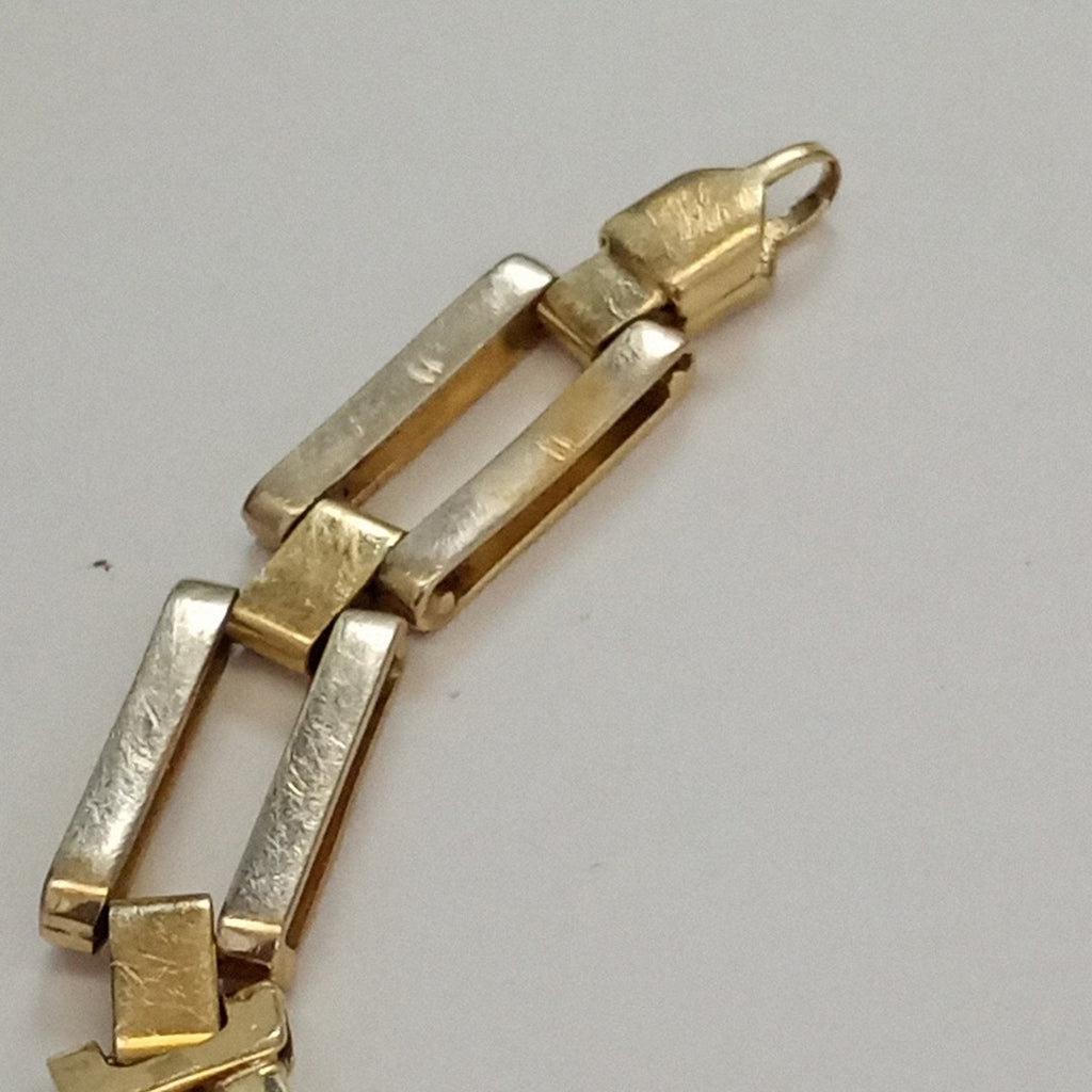 PULSERA ORO COMBINADO 14 K 13.3 GRMS (SEMINUEVO)