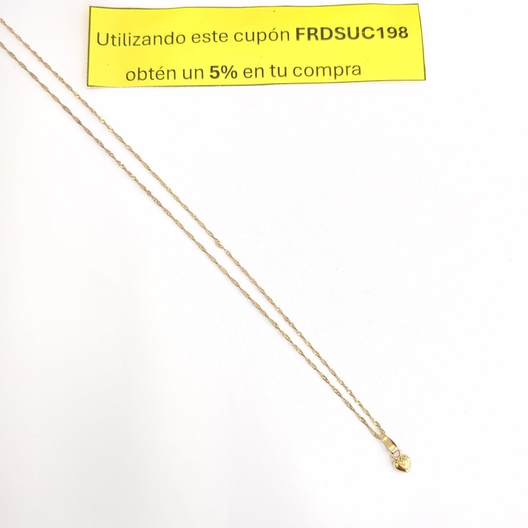 CADENA, DIJE ORO 10 K 1.5 GRMS (SEMINUEVO)