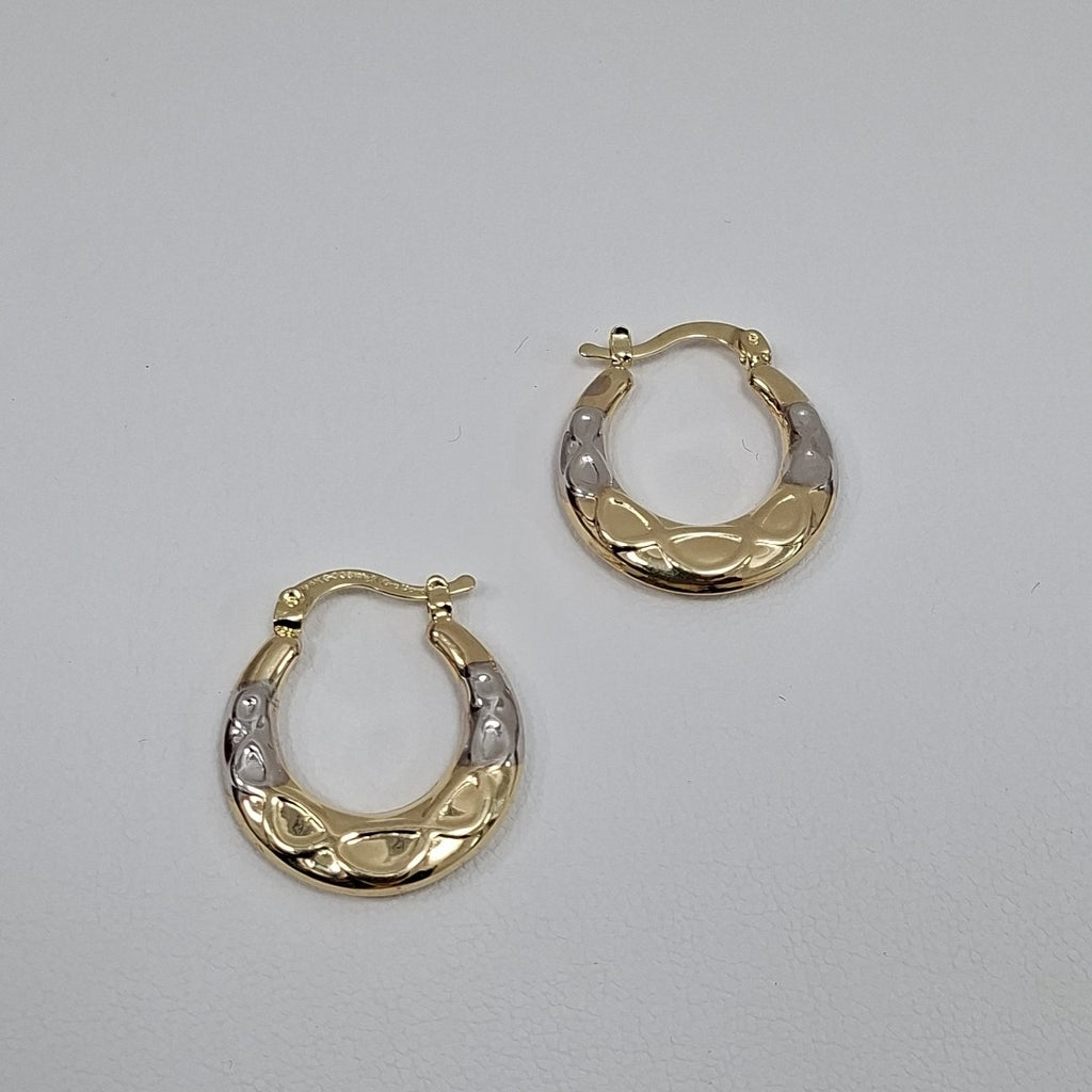 ARETES ARRACADAS COMBINADAS CON INFINITO 14K 2.2 GR (NUEVO)