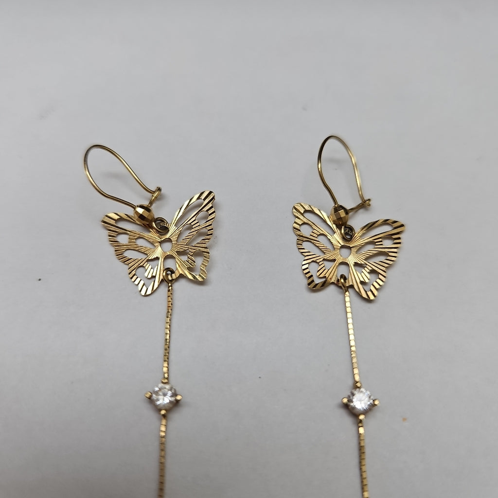 ARETES PAR ORO 14 K 2.2 GRMS (SEMINUEVO)