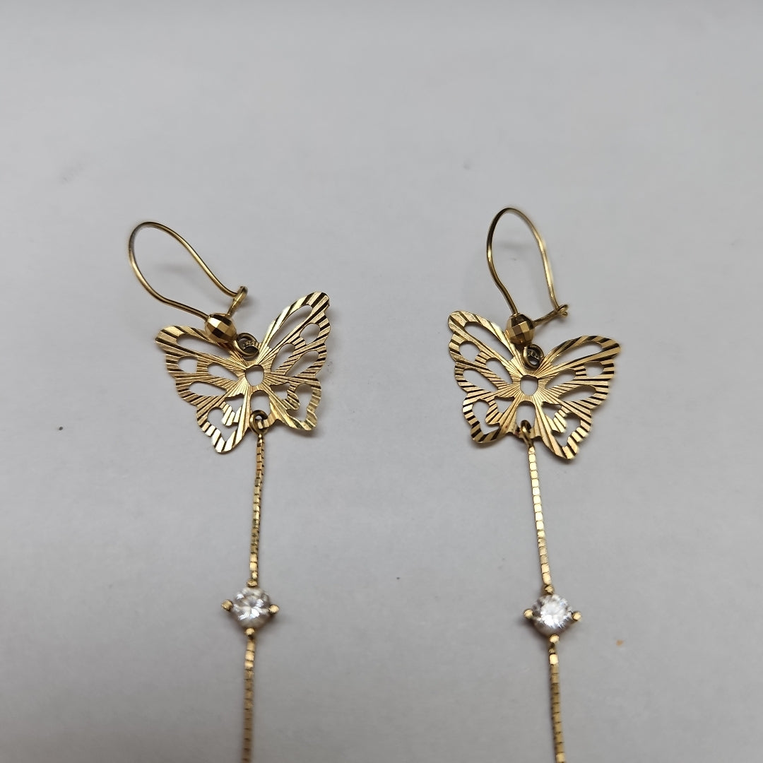 ARETES PAR ORO 14 K 2.2 GRMS (SEMINUEVO)