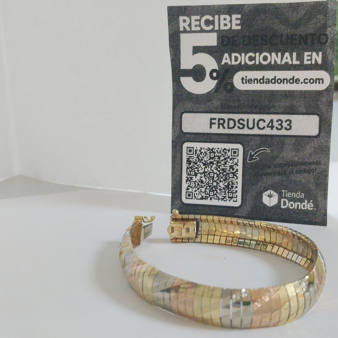PULSERA ORO COMBINADO 14 K 19,70 GRMS (SEMINUEVO)