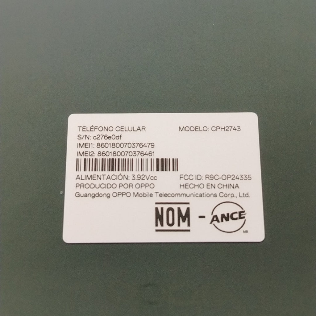 CELULAR OPPO RENO 14 F CPH2743 (2025) 256 GB 12 GB RAM (SEMINUEVO)