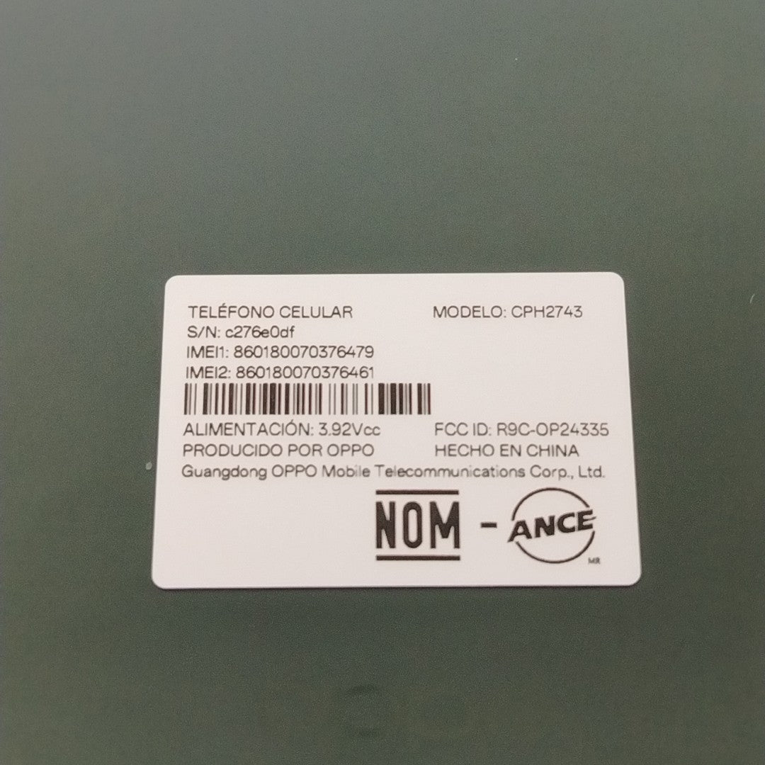 CELULAR OPPO RENO 14 F CPH2743 (2025) 256 GB 12 GB RAM (SEMINUEVO)