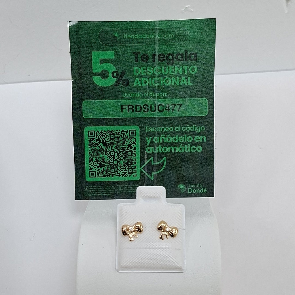 BROQUELES BROQUEL FIG MOÑO C CIRCONIA 14K 0.2441 GR (NUEVO)
