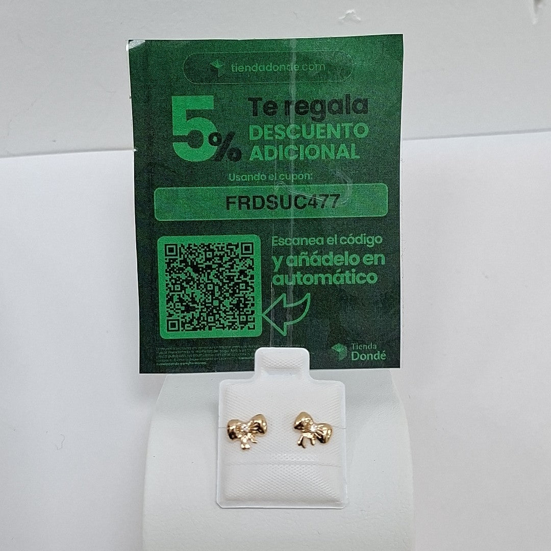 BROQUELES BROQUEL FIG MOÑO C CIRCONIA 14K 0.2441 GR (NUEVO)
