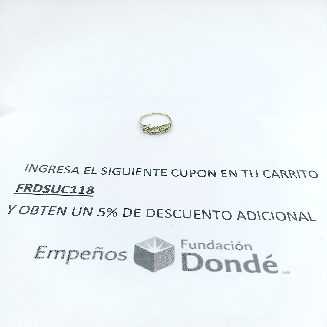 ANILLITO ORO 10 K 1 GRMS (SEMINUEVO)