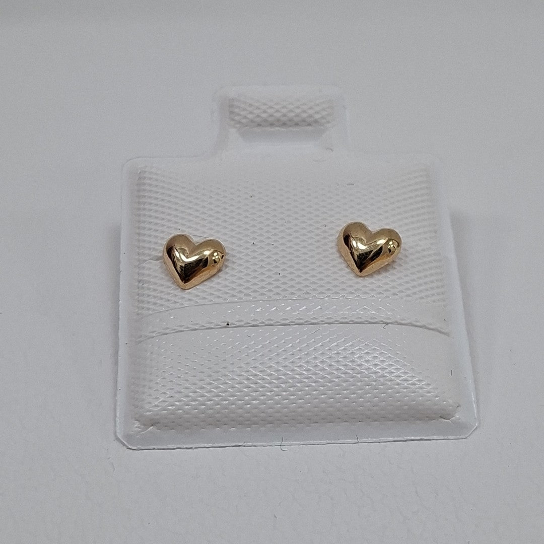 BROQUELES BROQUEL FIG CORAZON LISO 14K 0.1987 GR (NUEVO)