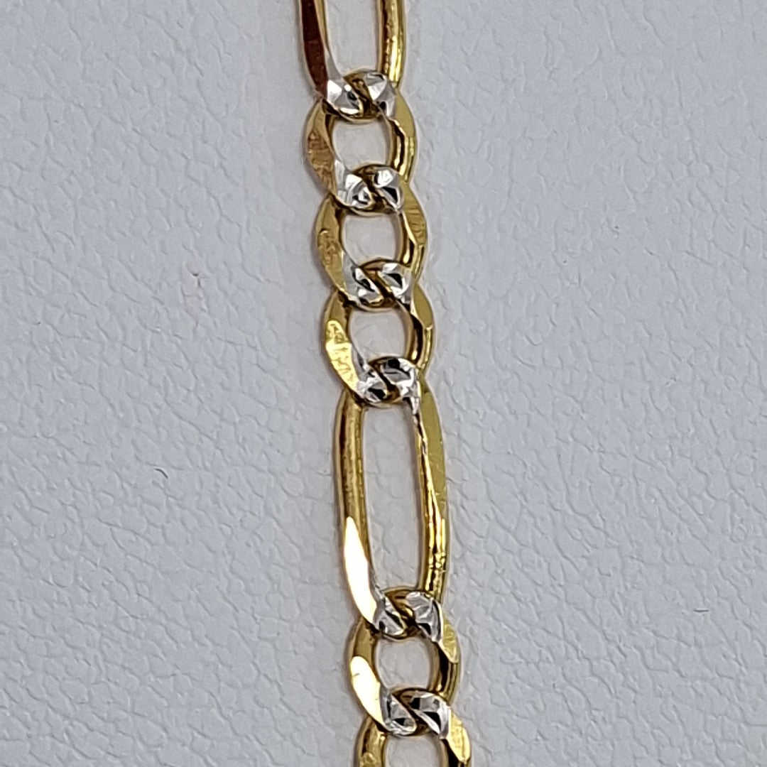 PULSERA 3X1 DIAMANTADA 14K 18 CM 4.6 GR (NUEVO)