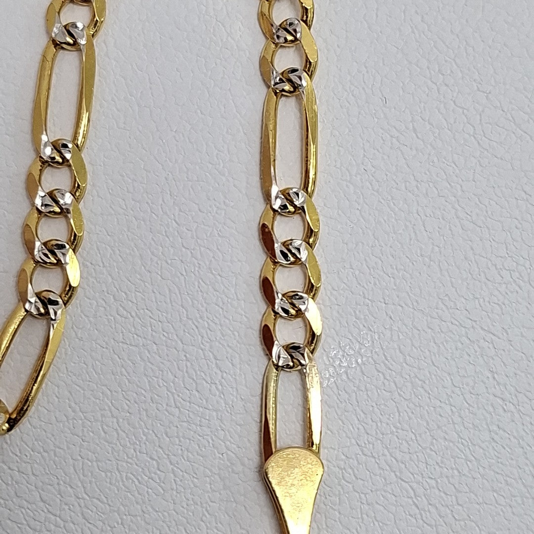 PULSERA 3X1 DIAMANTADA 14K 21 CM 5.2 GR (NUEVO)
