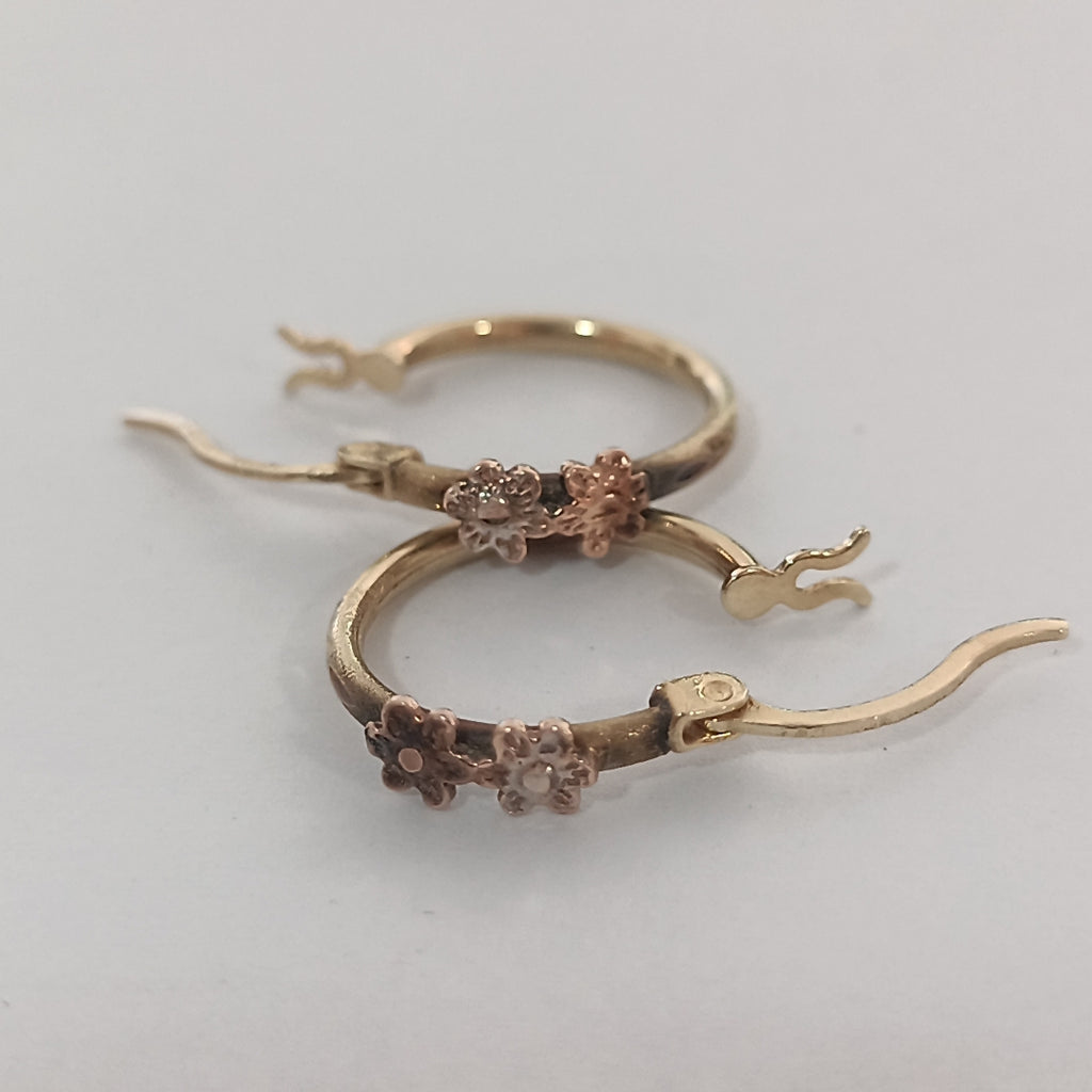 ARRACADAS PAR ORO COMBINADO 14 K 1,40 GRMS (SEMINUEVO)
