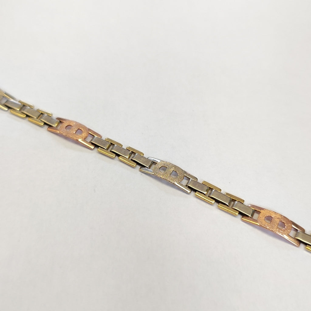 PULSERA ORO COMBINADO 14 K 10.8 GRMS (SEMINUEVO)