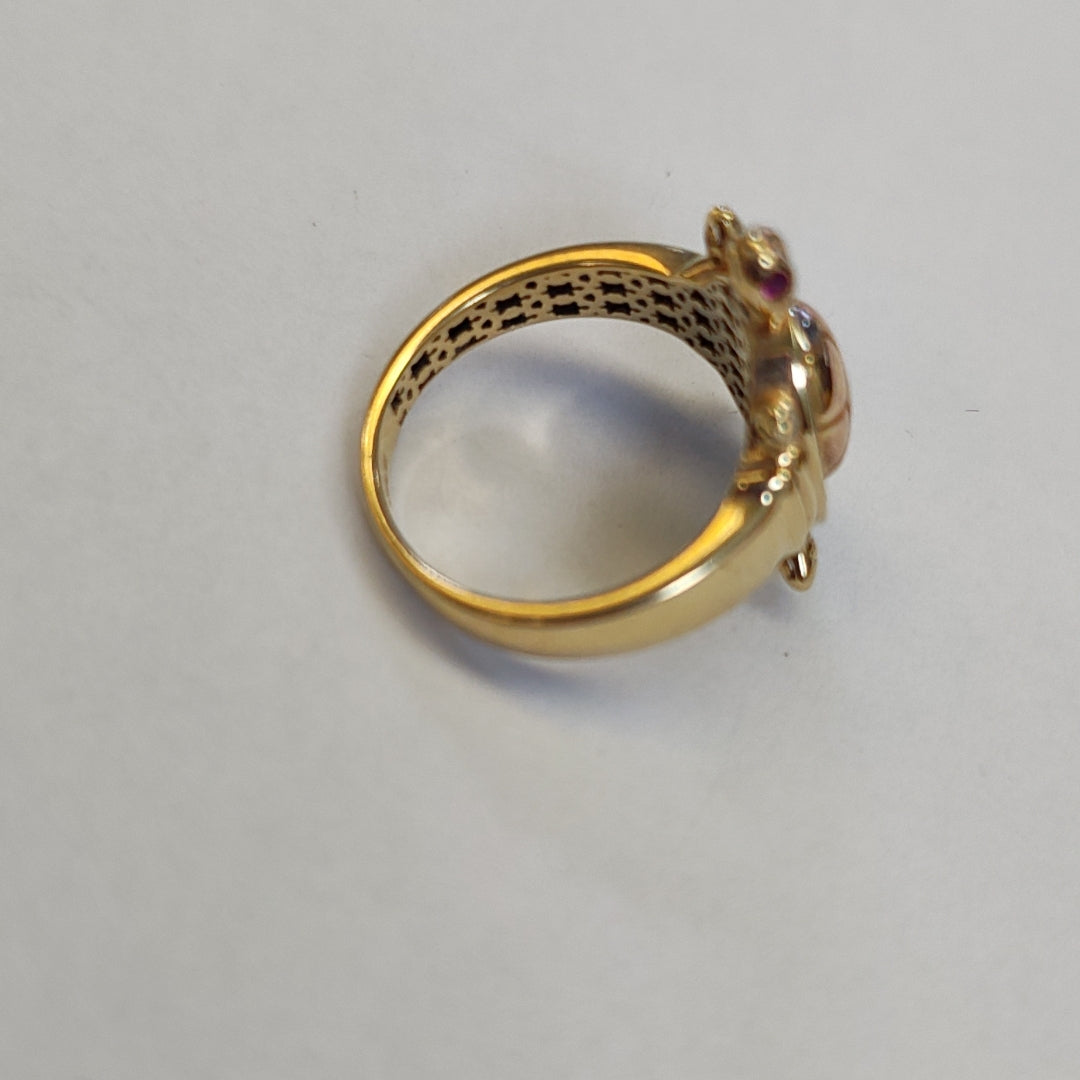 ANILLITO ORO COMBINADO 14 K 3.1 GRMS (SEMINUEVO)