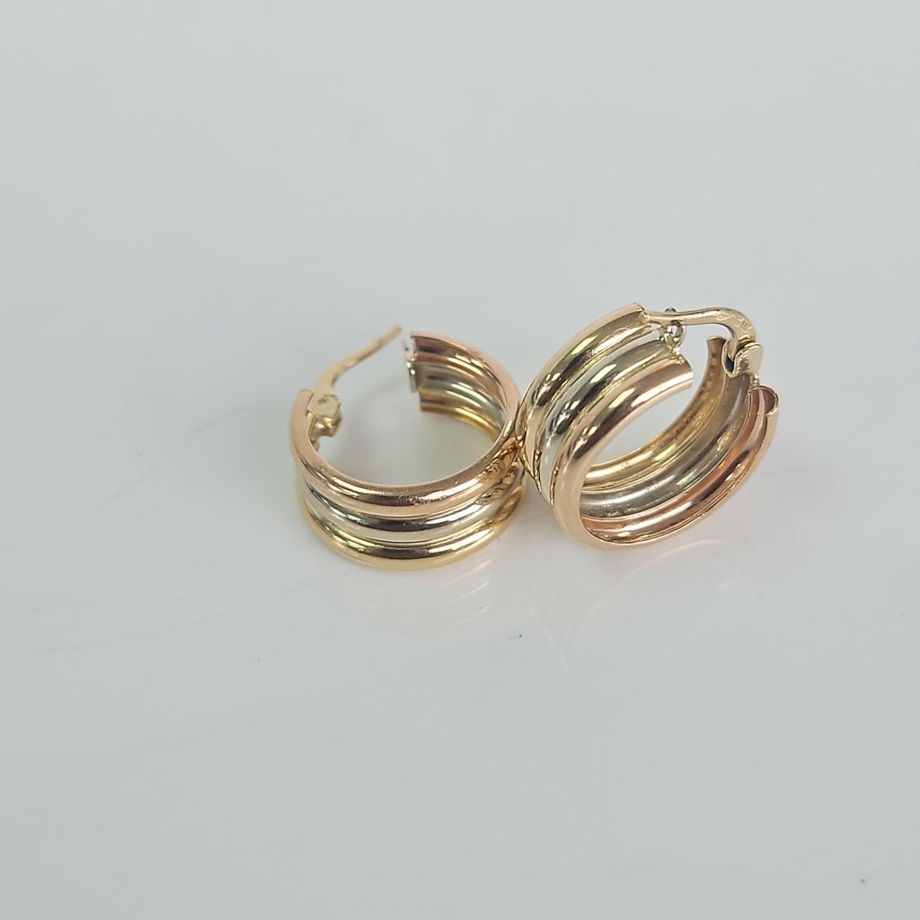 ARRACADAS PAR ORO COMBINADO 14 K 2,90 GRMS (SEMINUEVO)