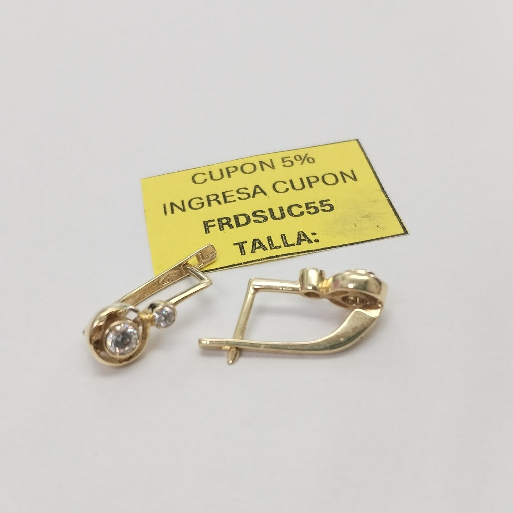 ARETES PAR ORO 14 K 2.9 GRMS (SEMINUEVO)