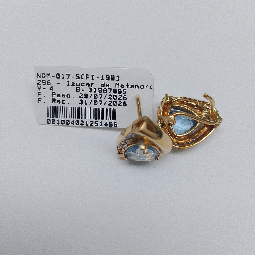 ARETES PAR ORO 14 K 7.4 GRMS (SEMINUEVO)