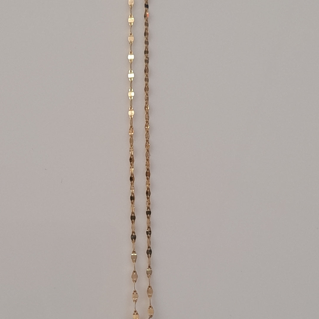 CADENA, MEDALLA RELIGIOSA ORO 10 K 1.4 GRMS (SEMINUEVO)