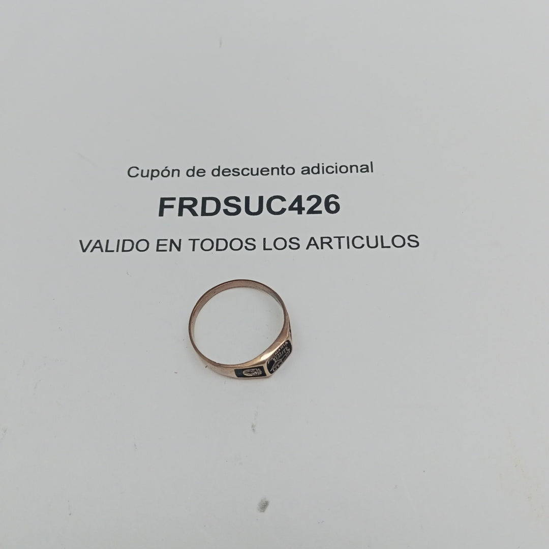 ANILLO DE GRADUACIÓN ORO 8 K 2.1 GRMS (SEMINUEVO)