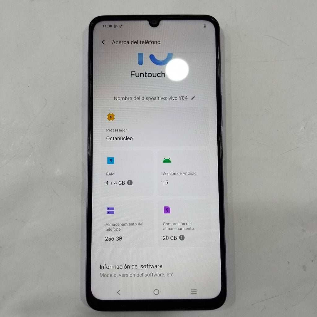 CELULAR VIVO Y04 V2430 (2025) 256 GB 4 GB RAM (SEMINUEVO)