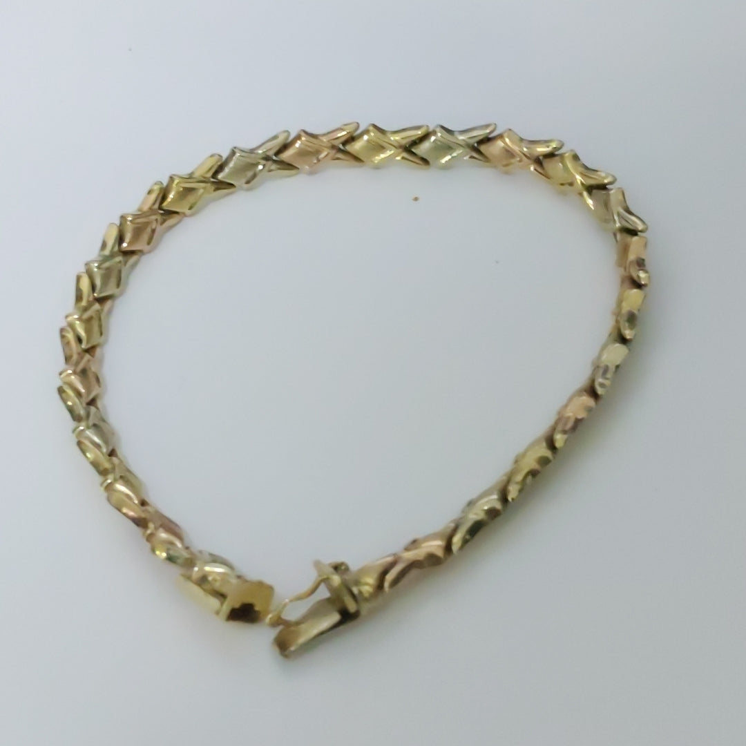 PULSERA ORO COMBINADO 14 K 7,70 GRMS (SEMINUEVO)