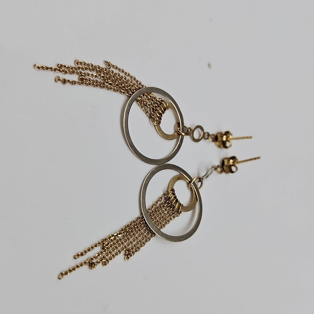 BROQUELES PAR ORO COMBINADO 14 K 3,60 GRMS (SEMINUEVO)
