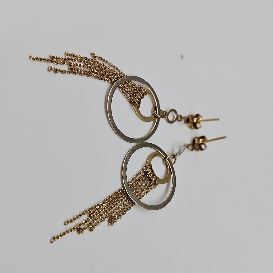 BROQUELES PAR ORO COMBINADO 14 K 3,60 GRMS (SEMINUEVO)