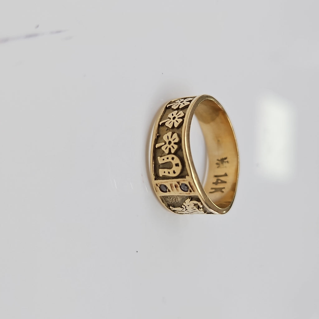 ARGOLLA DE LA SUERTE ORO 14 K 4,40 GRMS (SEMINUEVO)