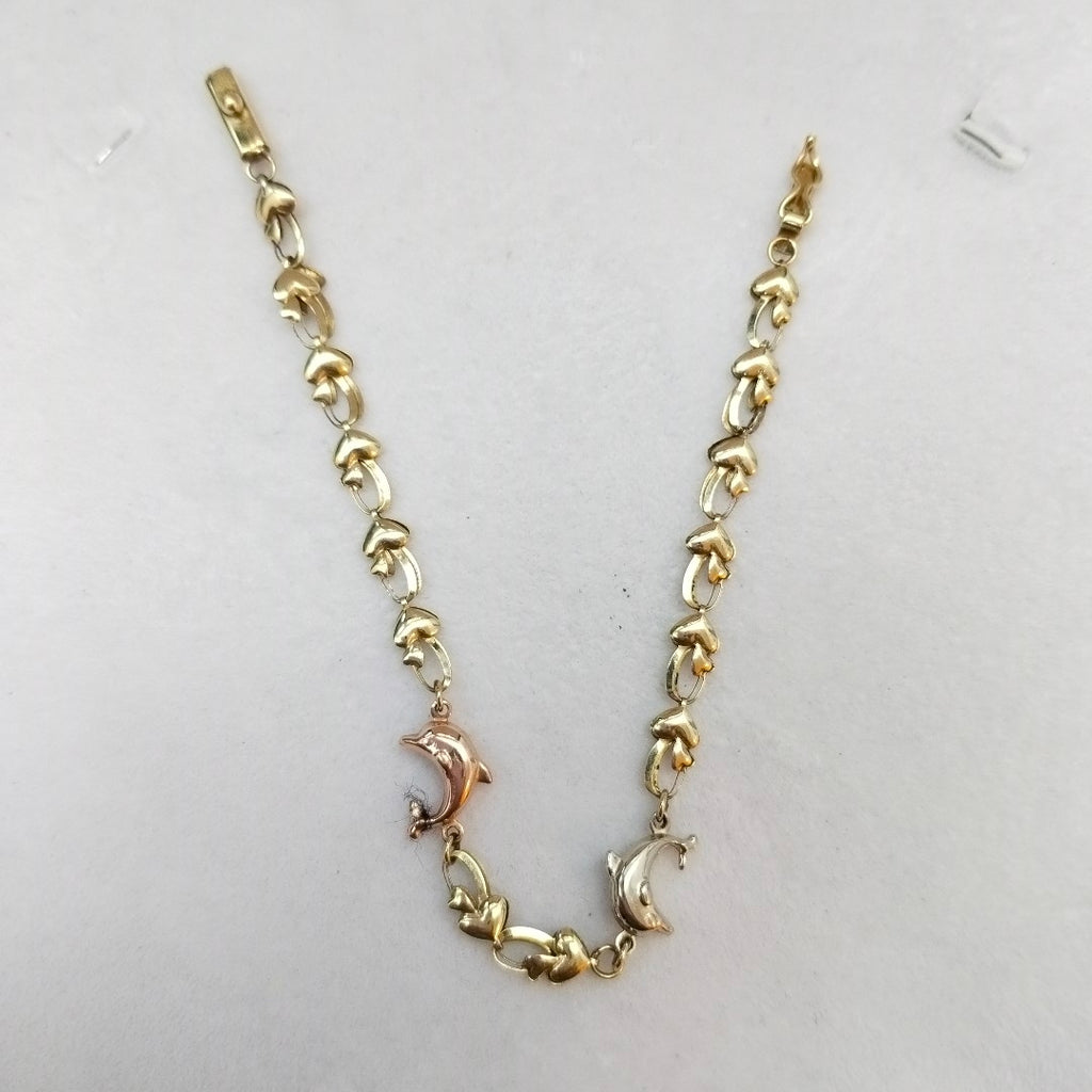 PULSERA ORO COMBINADO 10 K 3.8 GRMS (SEMINUEVO)