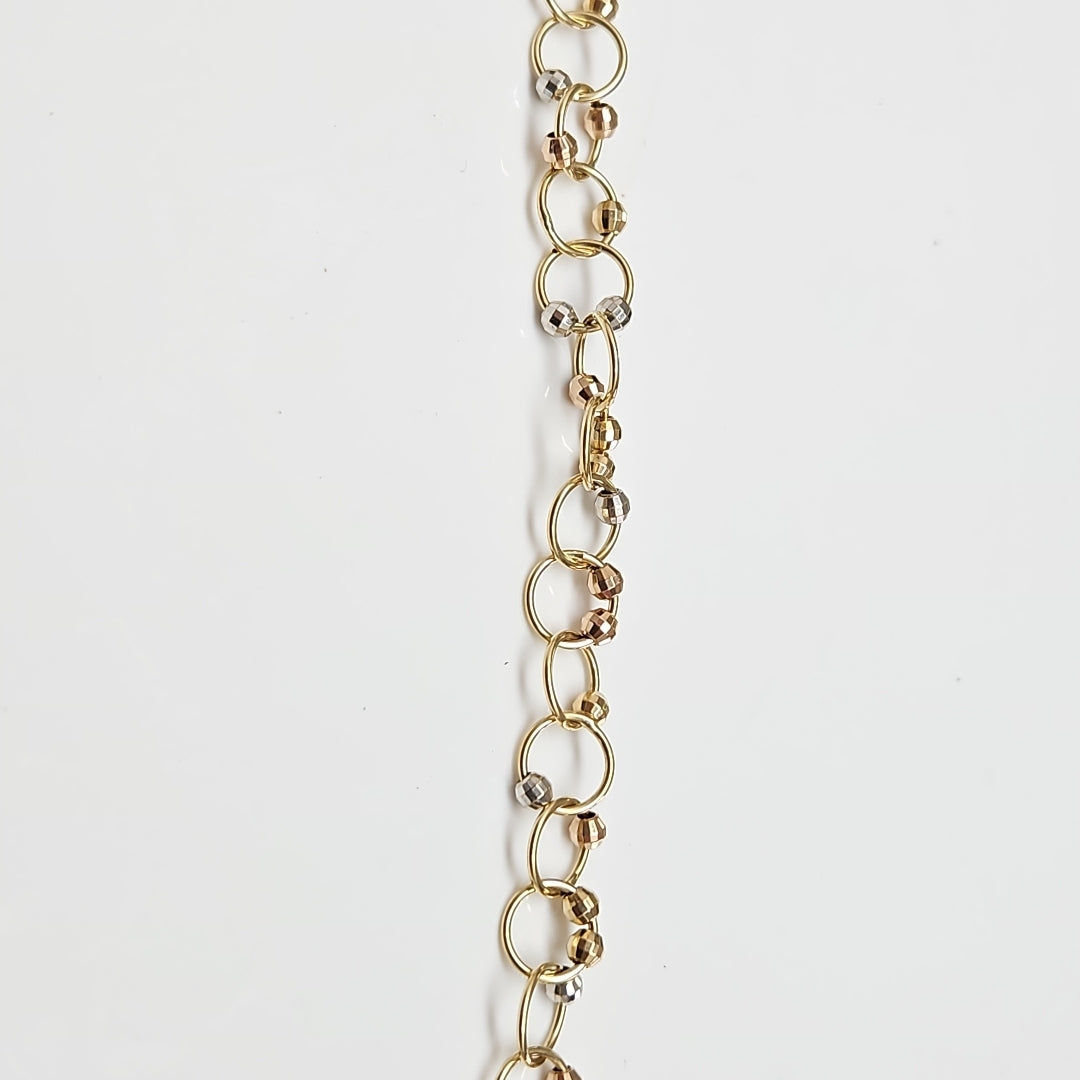 PULSERA ORO COMBINADO 14 K 6,80 GRMS (SEMINUEVO)