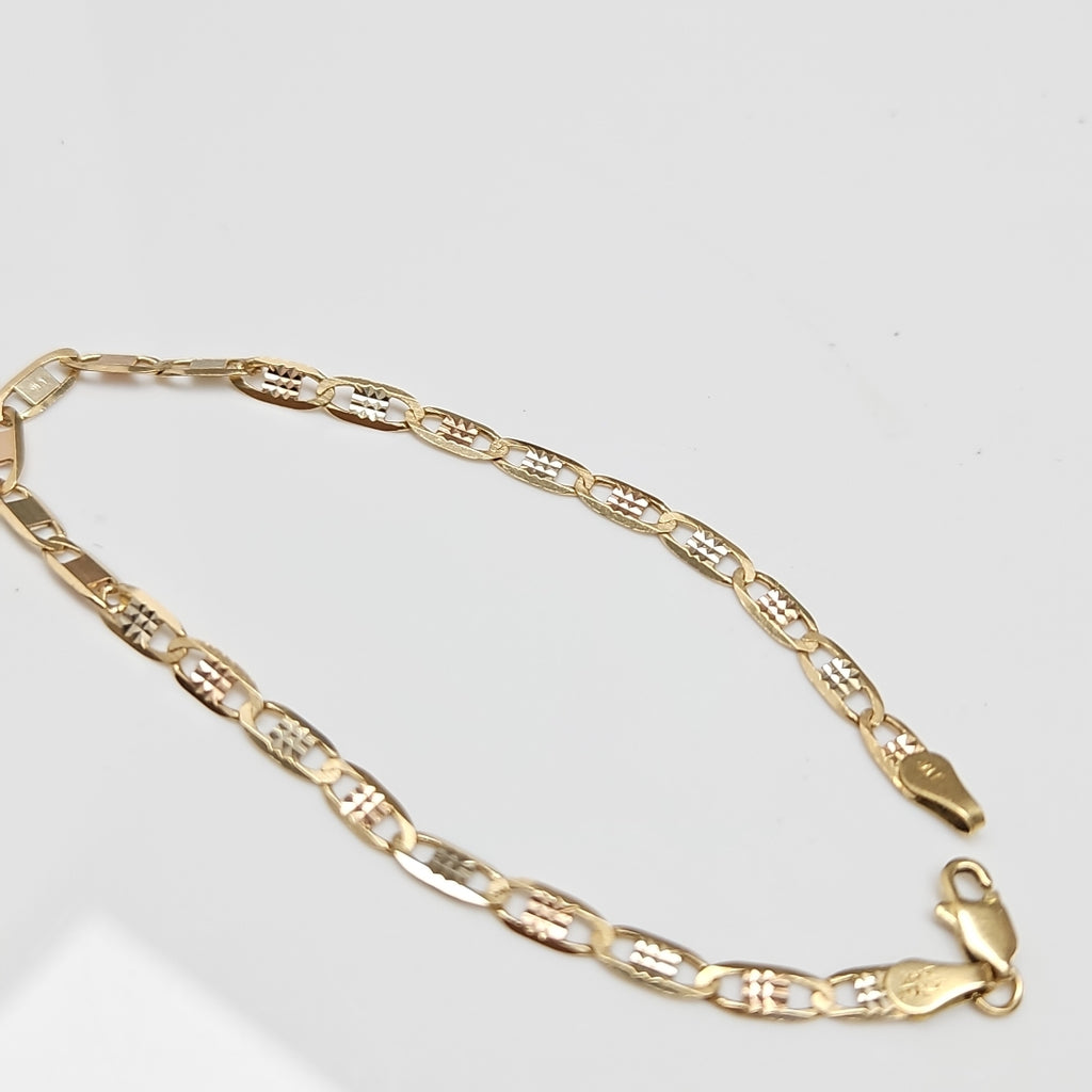 PULSERA ORO COMBINADO 14 K 3,10 GRMS (SEMINUEVO)