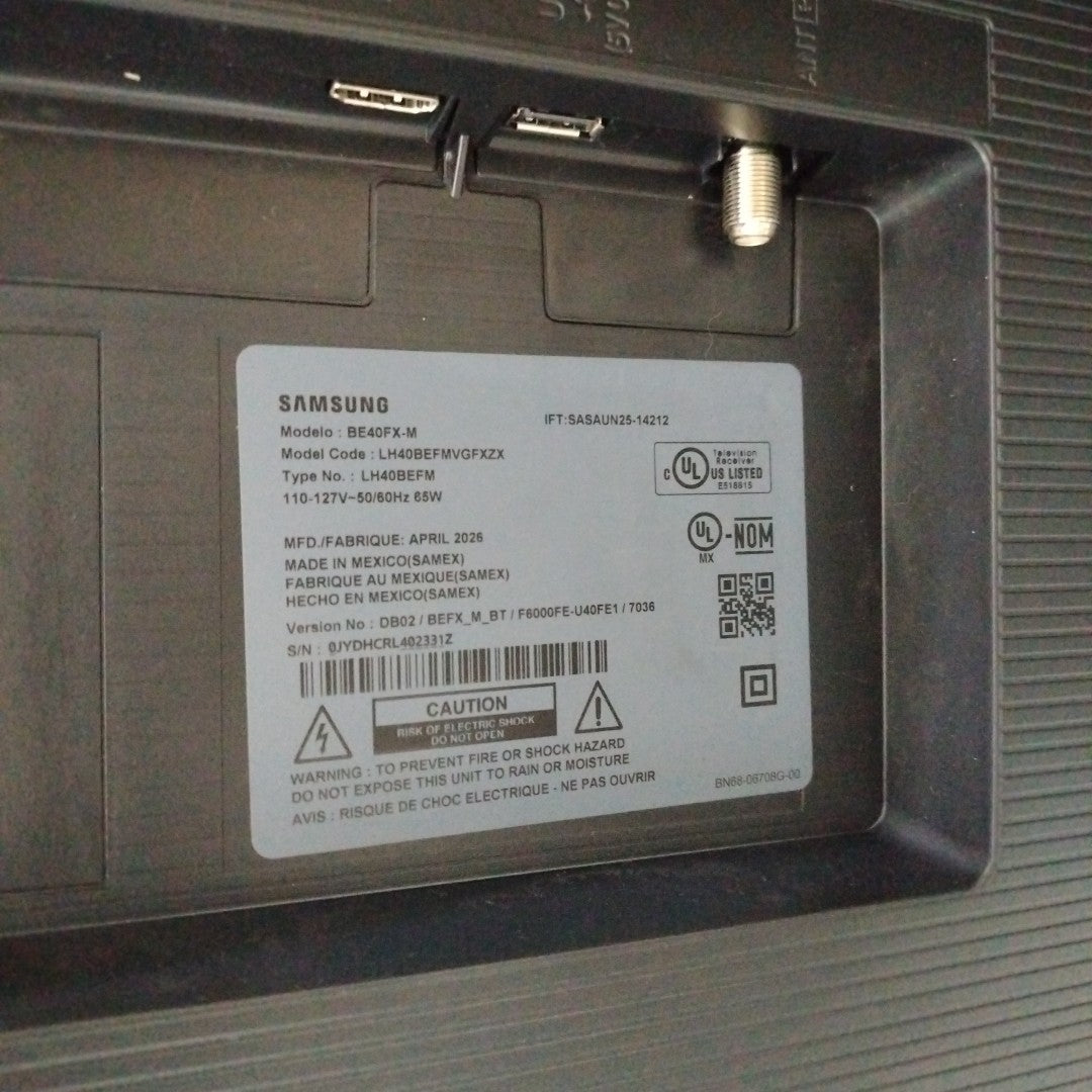 PANTALLA SAMSUNG BE40FX-M (2026) 40" LED FULL HD (SEMINUEVO)