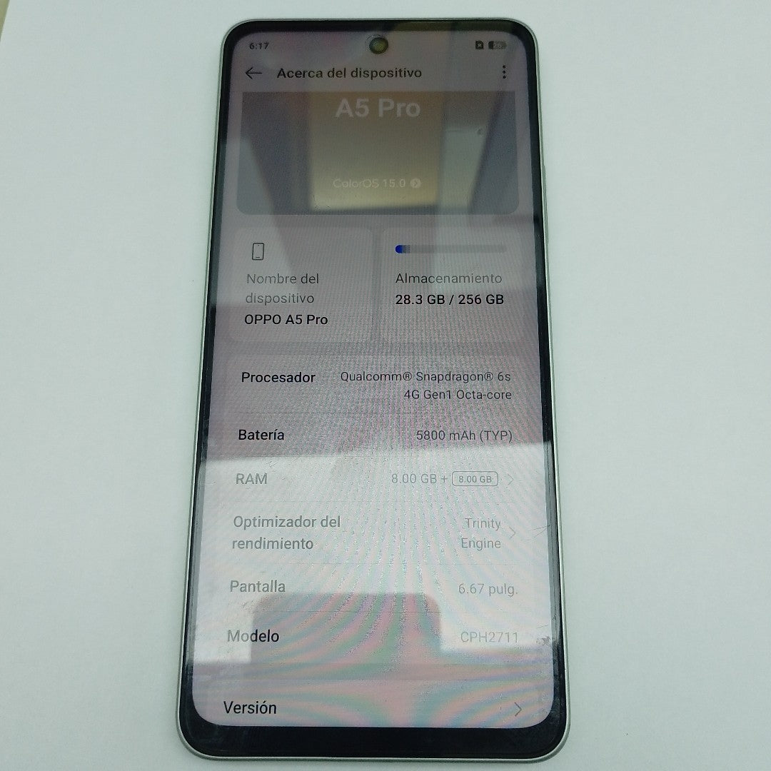 CELULAR OPPO A5 PRO CPH2711 (2025) 256 GB 8 GB RAM (SEMINUEVO)