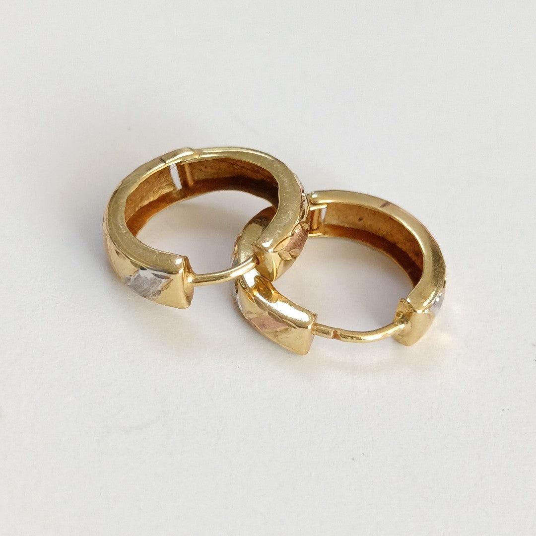 ARRACADAS PAR ORO, RODIADO 14 K 1.8 GRMS (SEMINUEVO)