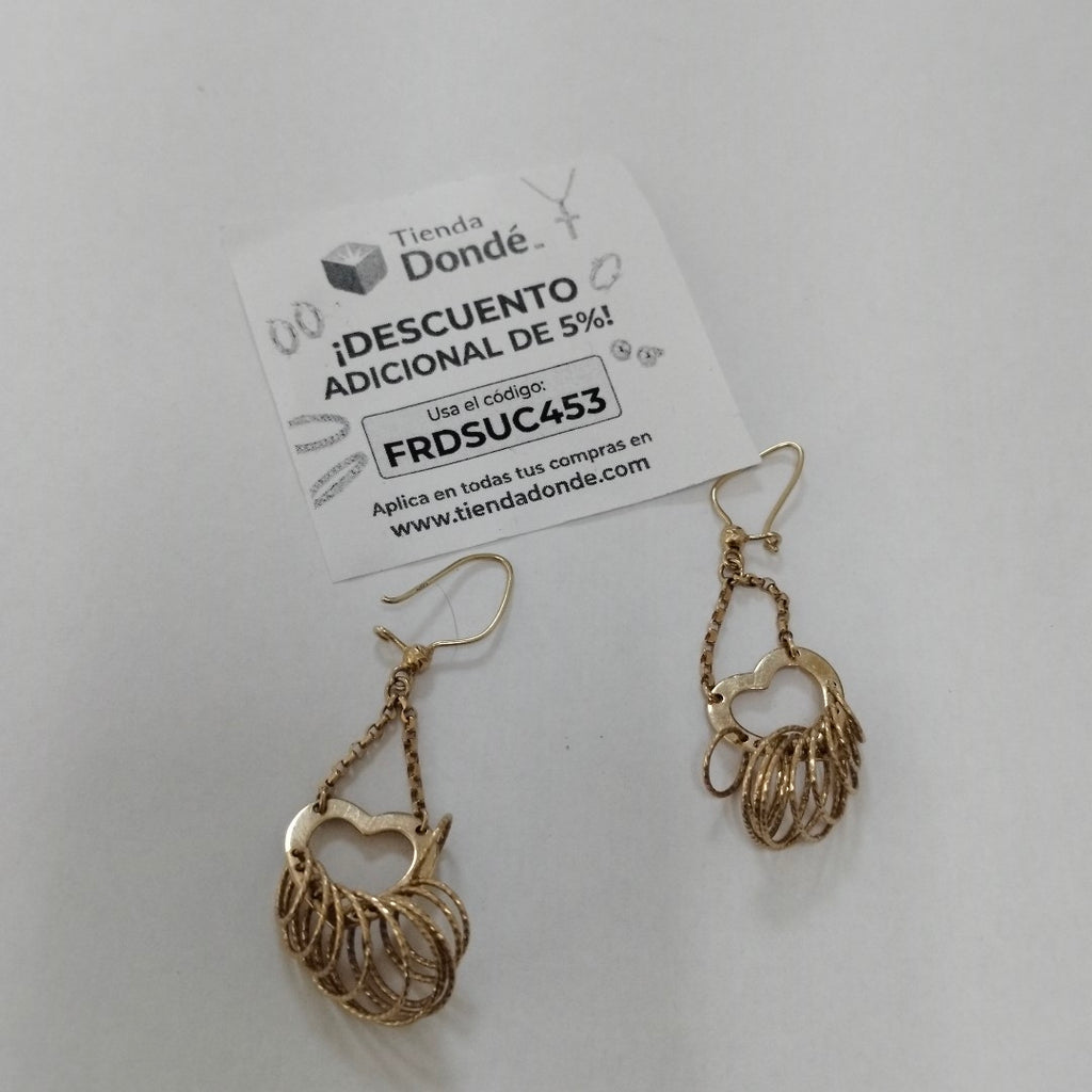 ARETES PAR ORO 14 K 4,60 GRMS (SEMINUEVO)