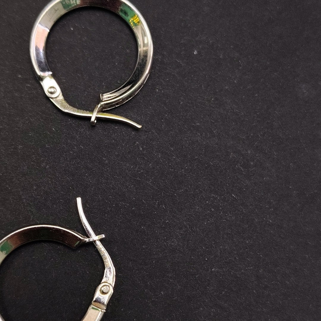 ARRACADAS PAR ORO BLANCO 14 K 1.7 GRMS (SEMINUEVO)