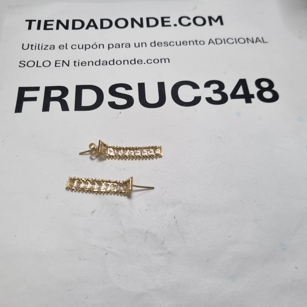 ARETES PAR ORO 14 K 2.5 GRMS (SEMINUEVO)
