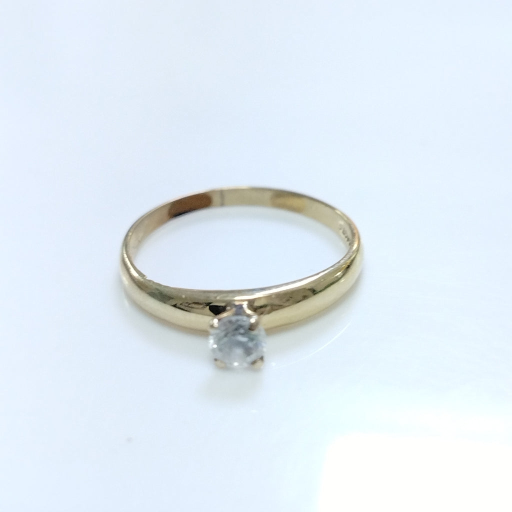 ANILLITO, SOLITARIO ORO 14 K 1.6 GRMS (SEMINUEVO)