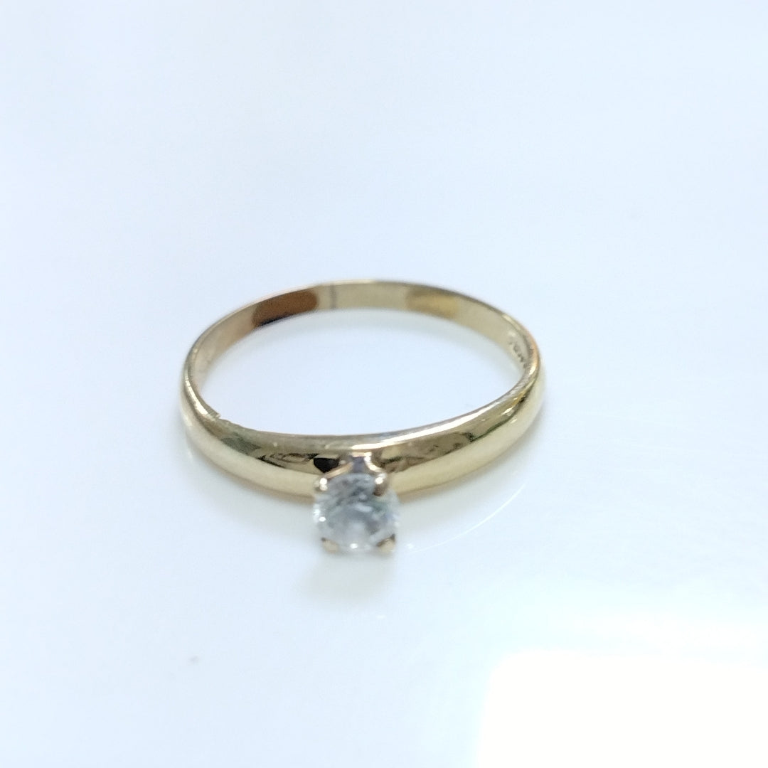 ANILLITO, SOLITARIO ORO 14 K 1.6 GRMS (SEMINUEVO)