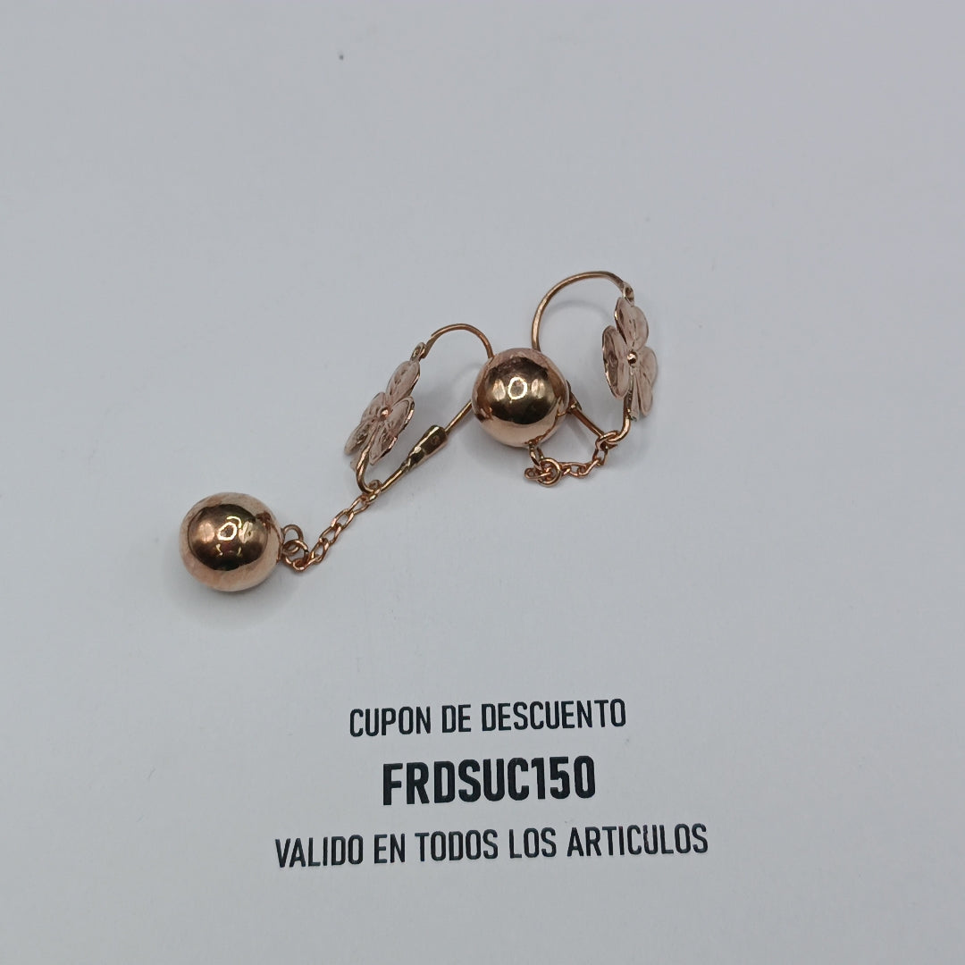 ARETES PAR ORO 8 K 4 GRMS (SEMINUEVO)