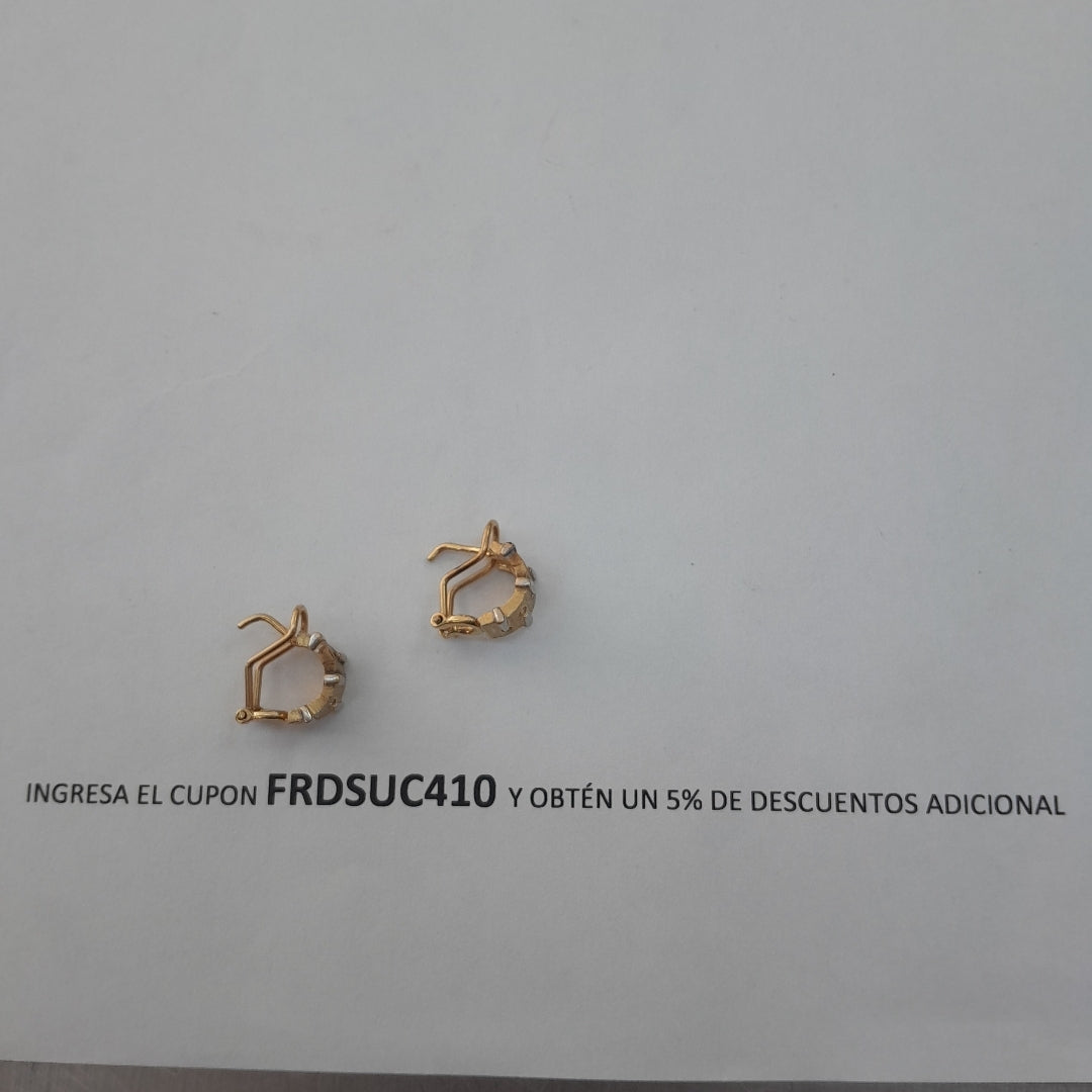 ARETES PAR ORO 14 K 4.8 GRMS (SEMINUEVO)