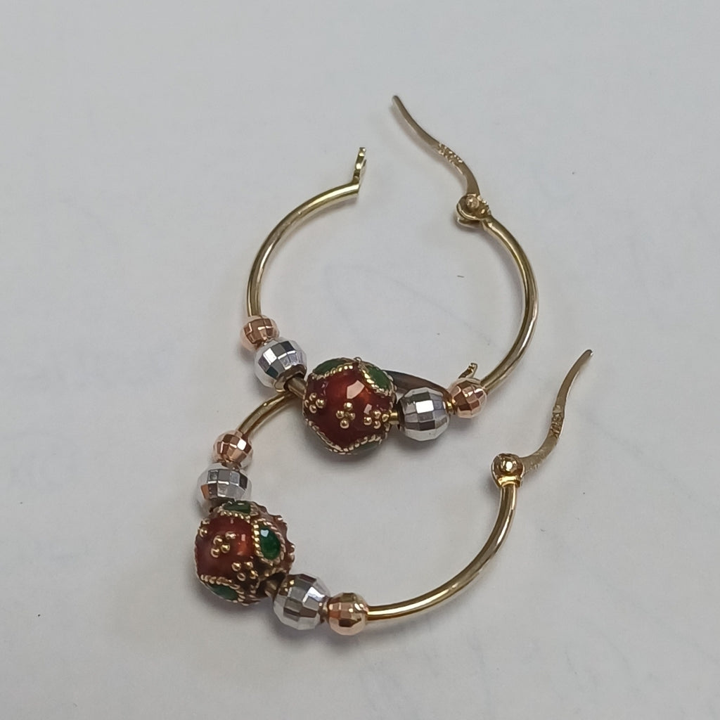 ARRACADAS PAR ORO 14 K 3.5 GRMS (SEMINUEVO)
