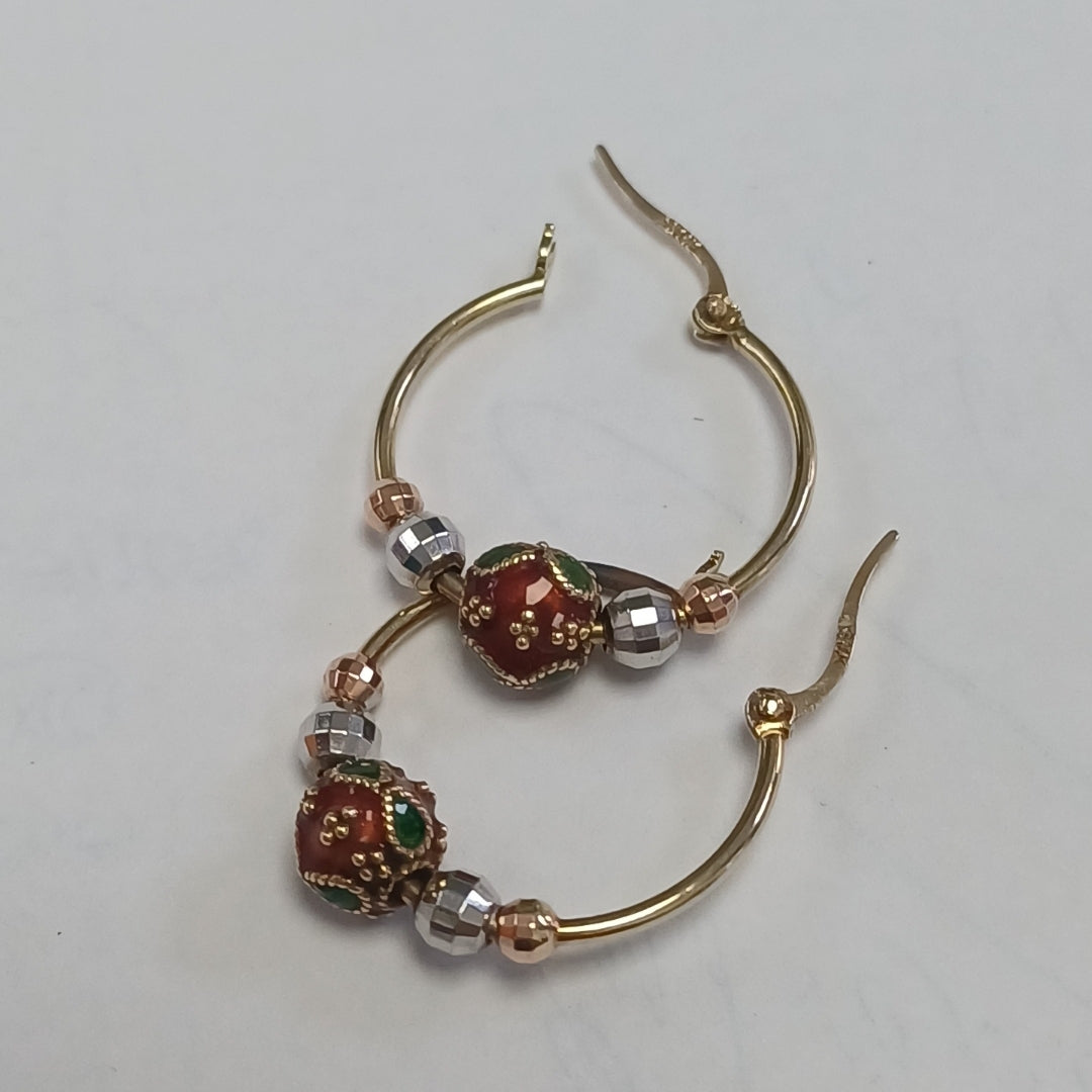 ARRACADAS PAR ORO 14 K 3.5 GRMS (SEMINUEVO)