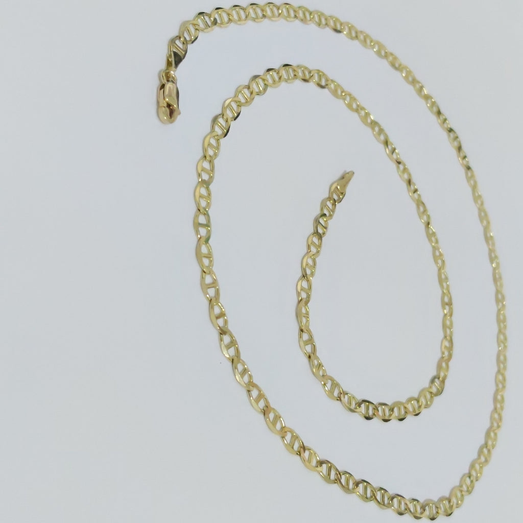 CADENAS TEJIDO MARINERA ORO 14K 55 CM 8.2 GR (NUEVO)