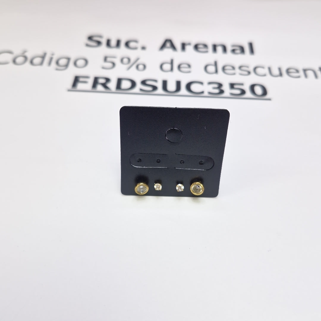 ARETES PAR ORO 14 K 0,80 GRMS (SEMINUEVO)