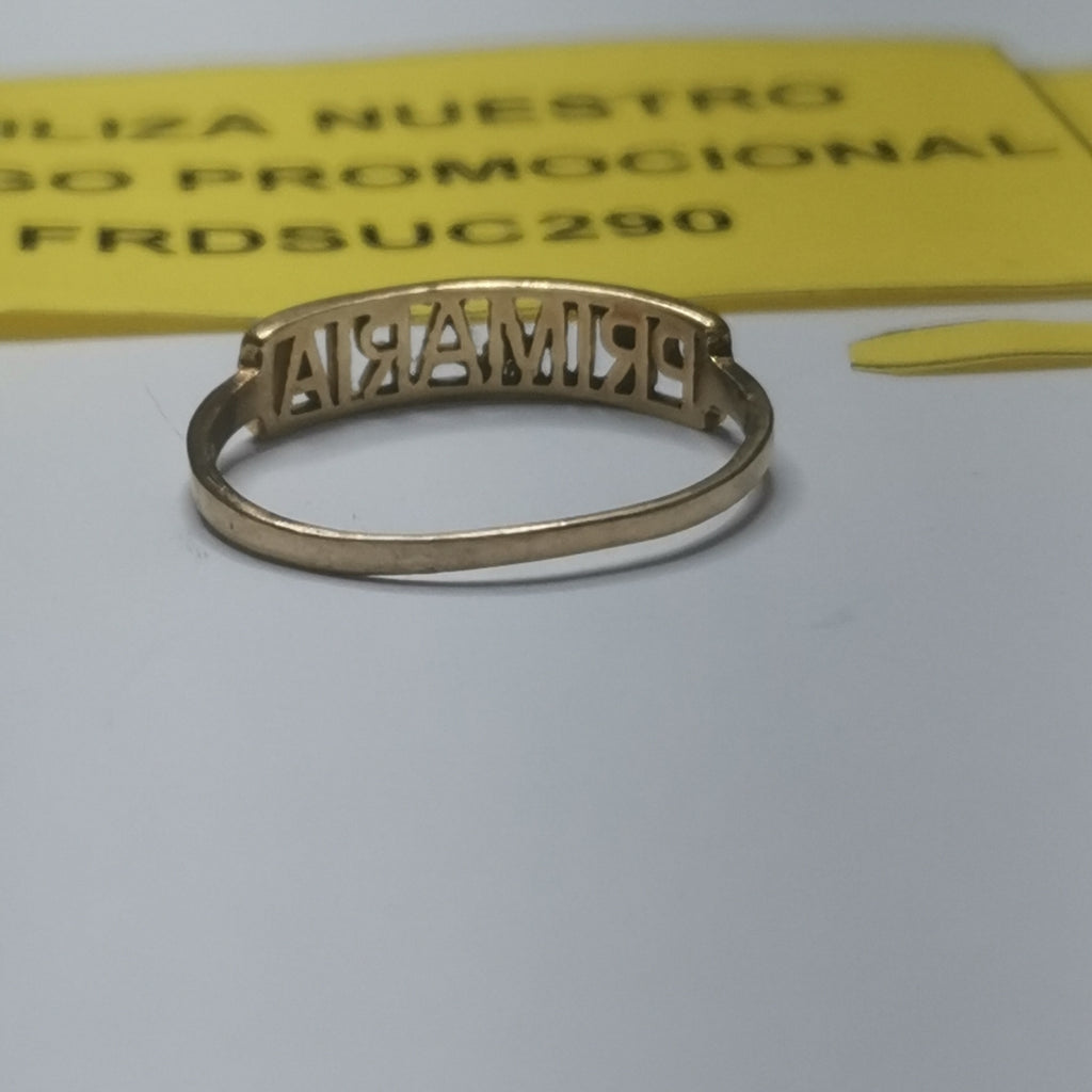 ANILLO DE GRADUACIÓN ORO 10 K 0.9 GRMS (SEMINUEVO)