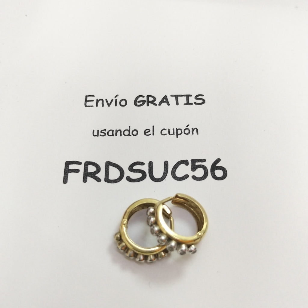 ARRACADAS PAR ORO 14 K 3,30 GRMS (SEMINUEVO)