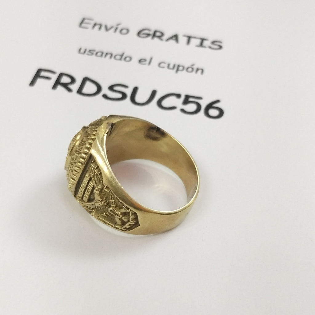 ANILLO CONMEMORATIVO ORO 14 K 19.9 GRMS (SEMINUEVO)