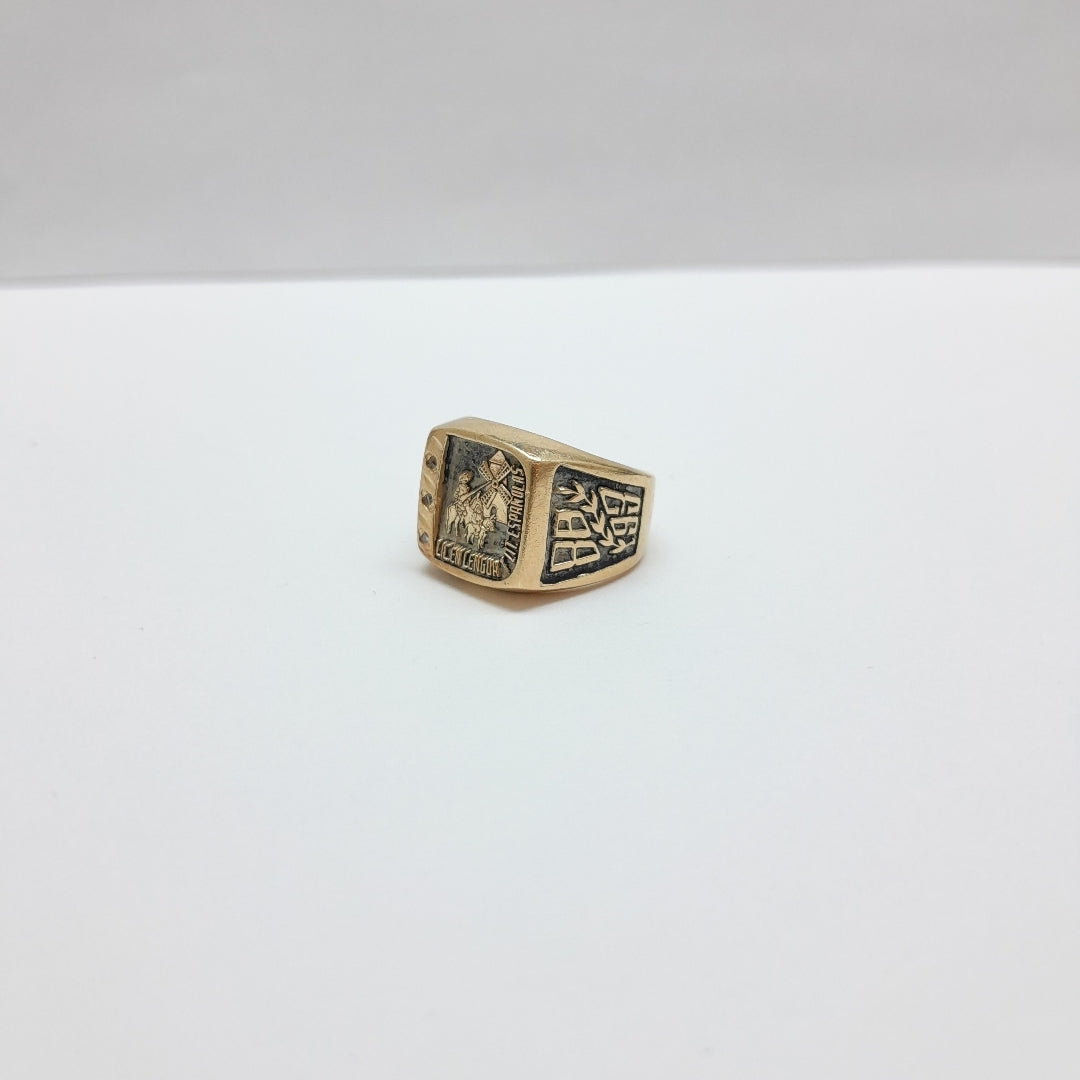 ANILLO DE GRADUACIÓN ORO 10 K 9.3 GRMS (SEMINUEVO)