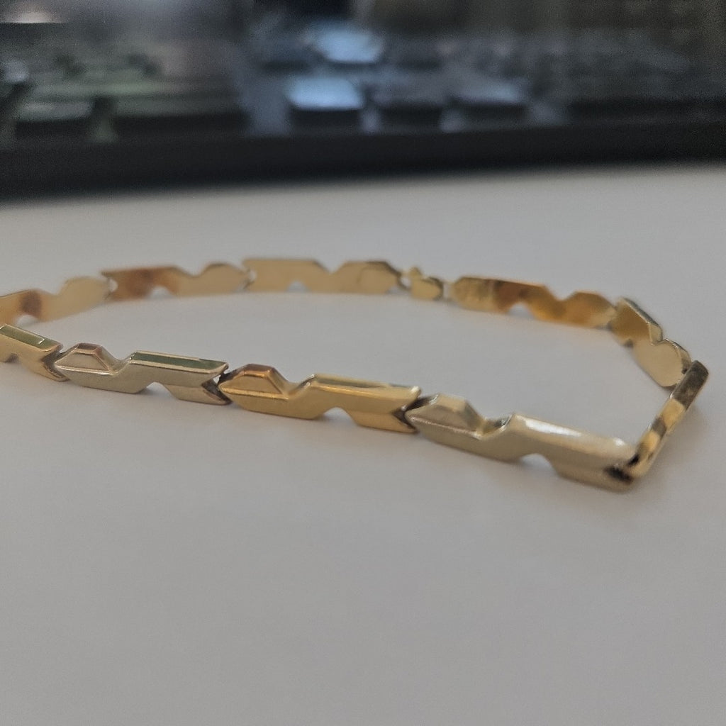 PULSERA ORO COMBINADO 14 K 3,90 GRMS (SEMINUEVO)