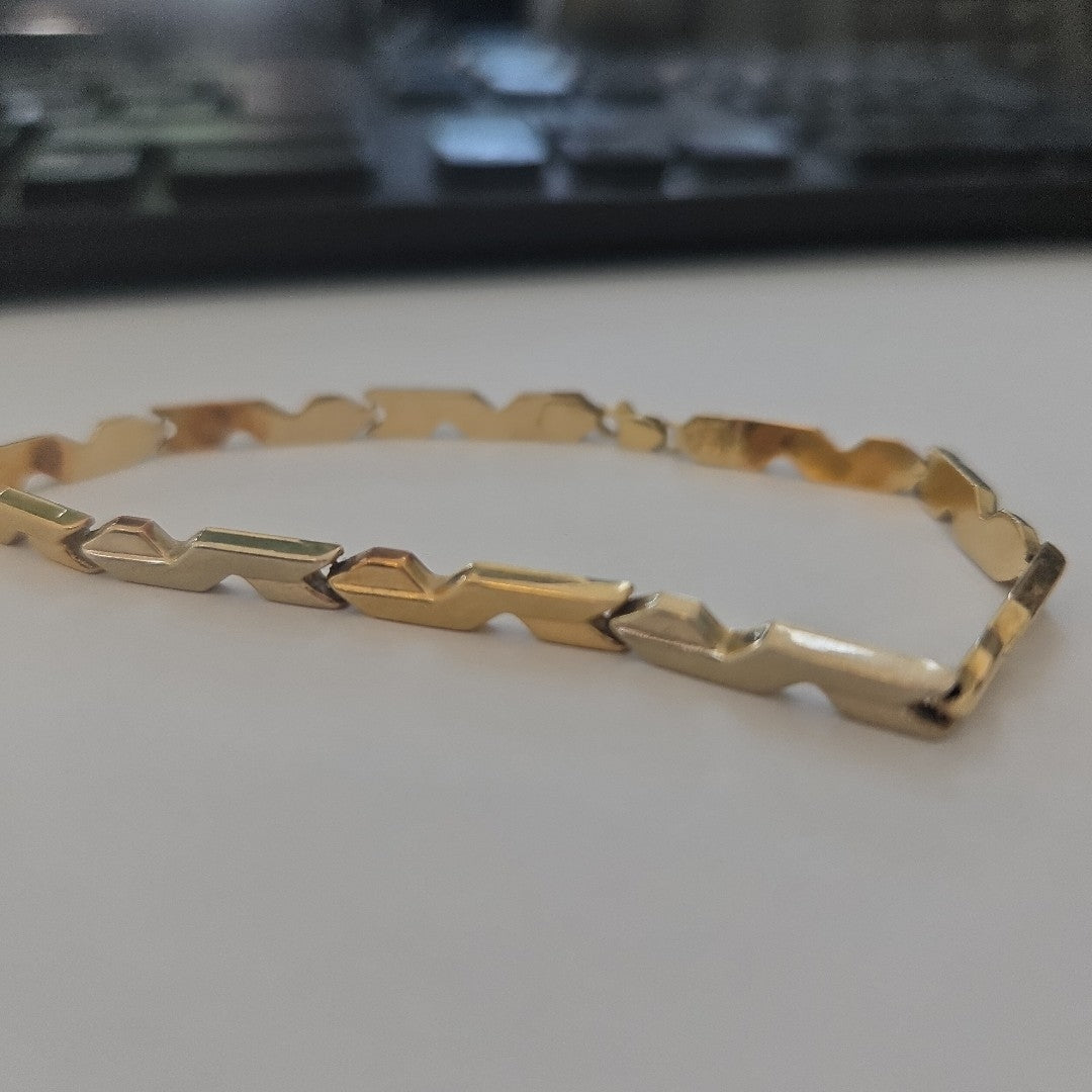 PULSERA ORO COMBINADO 14 K 3,90 GRMS (SEMINUEVO)